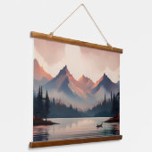 「山の中の静寂」 吊り下げ型タペストリー (傾斜あり)