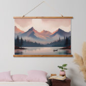 「山の中の静寂」 吊り下げ型タペストリー (寝室)