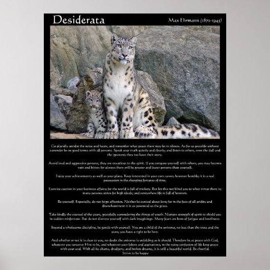 山の中のDesiderata 2つのチーズ ポスター (正面)