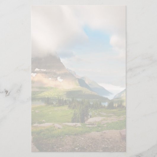 山の中を吹き抜ける雲 便箋 (正面)