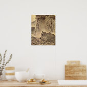 山の中を旅する人たちファンクアン ポスター (キッチン)