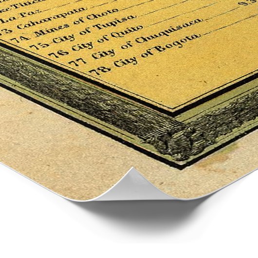 山の主要な河川の長さ高さ地理 ポスター (角)