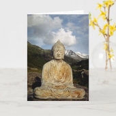 山の仏 カード (黄色い花)