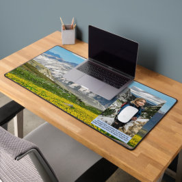山の休暇パーソナライズ家族の写真かわいい デスクマット