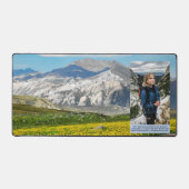 山の休暇パーソナライズ家族の写真かわいい デスクマット (正面)