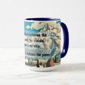 山の優雅さの中で朝をスタートさせましょう。 T マグカップ (正面右)