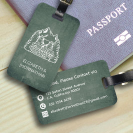 山の冒険がグリーンシャルボードトラベルを開始 ラゲッジタグ