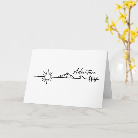 山の冒険 カード (黄色い花)