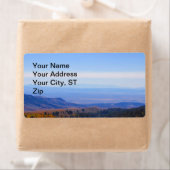 山の写真のカスタマイズ可能住所 シール (インサイチュ)