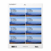 山の写真のカスタマイズ可能住所 シール (フルシート)