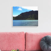 山の写真への水の作成 キャンバスプリント (インサイチュ (リビング))