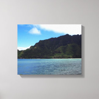 山の写真への水の作成 キャンバスプリント