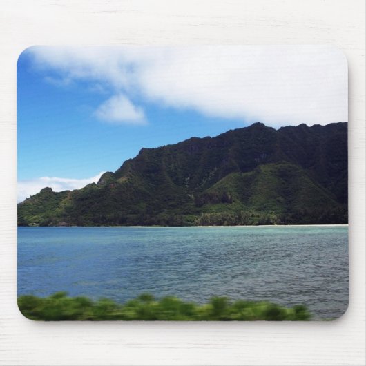 山の写真への水 マウスパッド (正面)