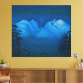 山の冬の夜 キャンバスプリント (インサイチュ (リビング))