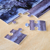 山の冬の嵐の醸造 – 8x10インチ ジグソーパズル (側面)