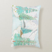 山の冬の景色 アウトドアクッション (裏面(縦))