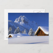 山の冬の雪 ポストカード (正面/裏面)