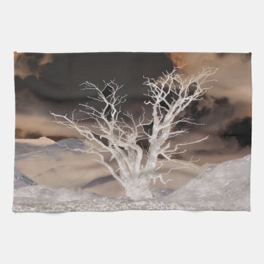 山の冬 キッチンタオル (横)