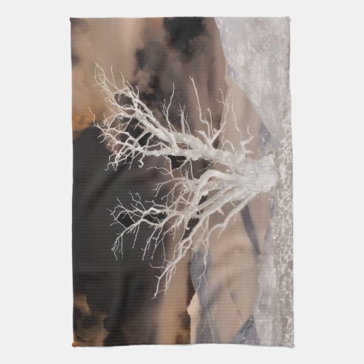 山の冬 キッチンタオル (縦)