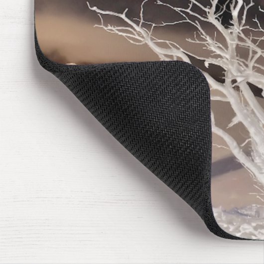 山の冬 マウスパッド (コーナー)