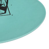 山の切断ボードにエスケープティール（緑がかった色） カッティングボード (角)