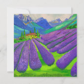 山の前のラベンダー畑 シーズンカード (正面)