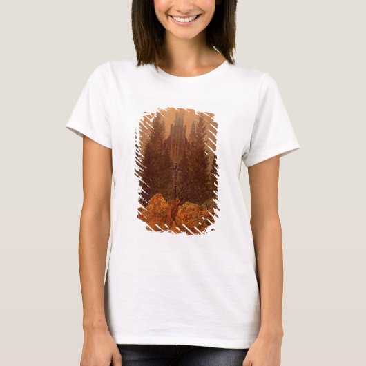 山の十字、1812年(キャンバスの油) Tシャツ (正面)