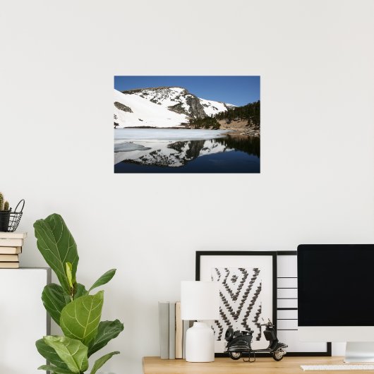 山の反射 ポスター (ホームオフィス)