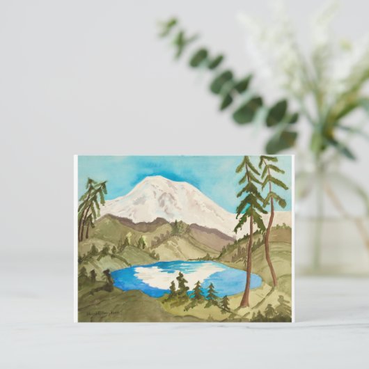 山の反射 ポストカード (スタンド正面)