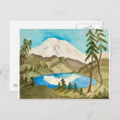 山の反射 ポストカード (正面/裏面)