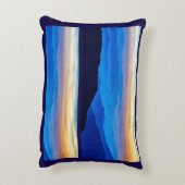 山の向こうの素敵な色のネパールの夕日 アクセントクッション (裏面(縦))