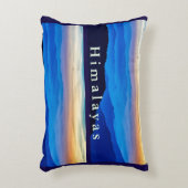 山の向こうの素敵な色のネパールの夕日 アクセントクッション (正面(垂直))