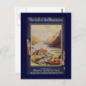 "山の呼び出し"ヴィンテージ旅行 ポストカード (正面/裏面)