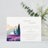 山の国フィールド風景の結婚式の披露宴 エンクロージャーカード (スタンド正面)