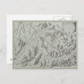 山の地図 ポストカード (正面/裏面)