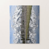 山の壮大なTetonsのパズルからの反射 ジグソーパズル (縦)