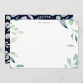 山の夏フローラモノグラム文房具 ノートカード (正面/裏面)