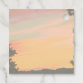 山の夕日 ウェディング 感謝 フェイバータグ (裏面)