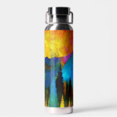 山の夕日 ウォーターボトル (背面)