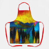 山の夕日 エプロン (正面)