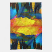 山の夕日 キッチンタオル (縦)