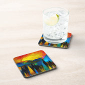 山の夕日 コースター (右側)