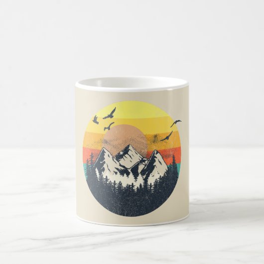 山の夕日 コーヒーマグカップ (中央)