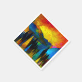 山の夕日 スタンダードカクテルナプキン (角)