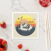 山の夕日 スタンダードカクテルナプキン (インサイチュ)