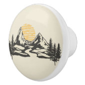 山の夕日 セラミックノブ (右)