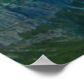 山の夕日 ポスター (角)