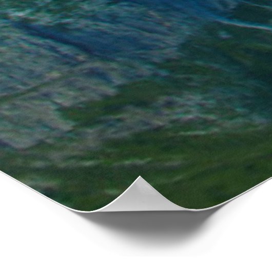 山の夕日 ポスター (角)