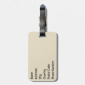 山の夕日 ラゲッジタグ (裏面縦)