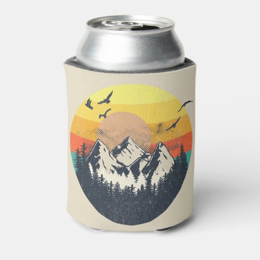 山の夕日 缶クーラー (缶裏面)